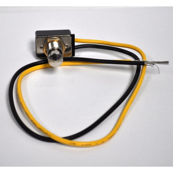 Oreck and Eureka Upright 1400 Series Metal Top Push Button Step On Switch, with 15" leads