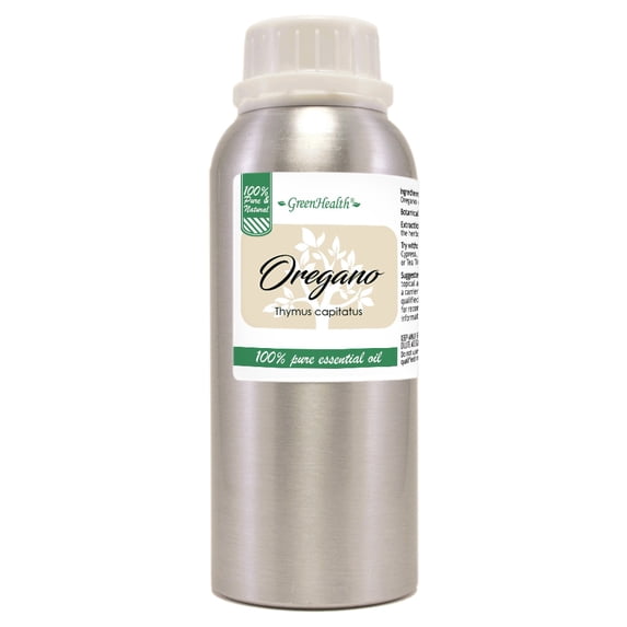 Oregano Essential Oil – 8 fl oz (237 ml) Aluminum Bottle w/Plug Cap – 100% Pure Essential Oil