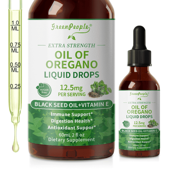 Oregano Oil Drops - Oil of Oregano Liquid - Herbal Blend for Immune Support,Digestive Health,Overall Health - Vegan, Sugar Free,Non-GMO - 2 Fl Oz