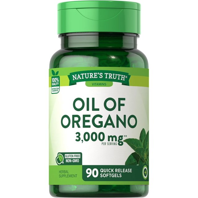 Oregano Oil Softgel Capsules 3000mg 90 Count Contains Carvacrol