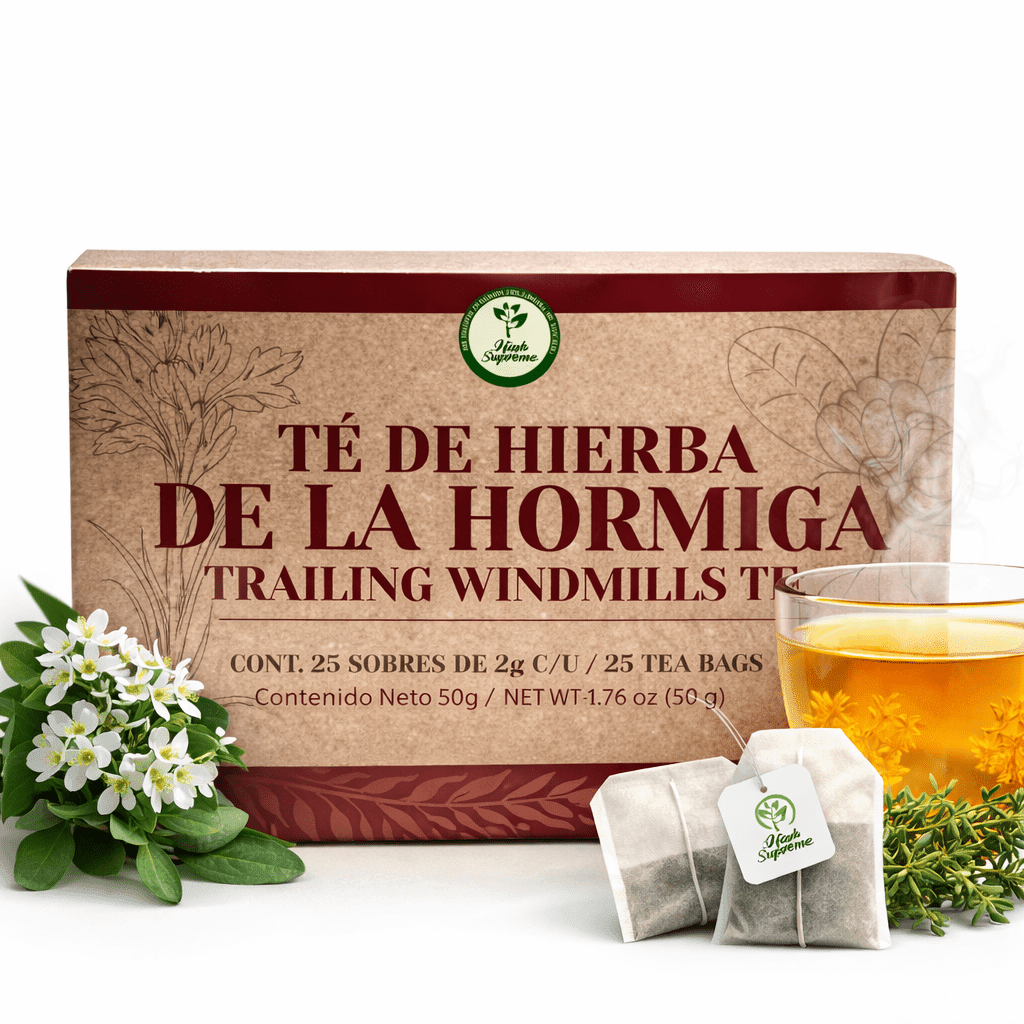 Hierba de la Hormiga (Trailing Windmills) Herbal Tea – 25 Tea Bags – Caffeine-Free Botanical Infusion – 100% Natural  – Earthy Herbal Flavor – Vegan, Non-GMO – Made in Mexico – by HIGH SUPREME