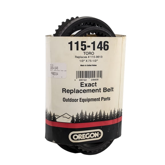 Oregon 115-146 75-1 2" Pump Drive Belt Toro Titan ZT-R ZX5000 ZX6000 MX4880 MX5480