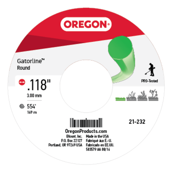 Oregon Gatorline, Round .118, 3 lb Spool | 21-232
