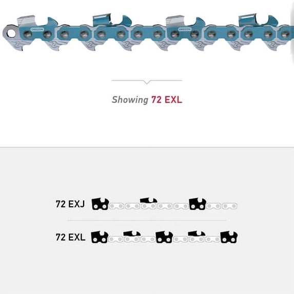 Oregon 3 Pack of Genuine OEM Replacement Cutting Chains # 72EXL072GX2-3PK