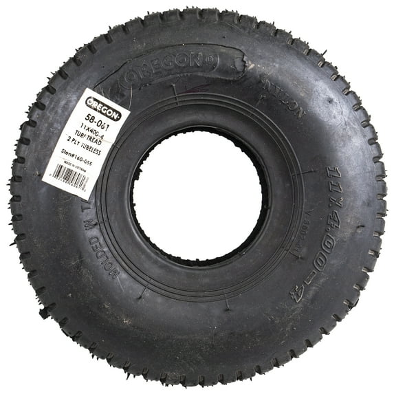 Oregon 58-061 Tire 11 X 4.00-4 Turf Saver 2 Ply Tubeless Cub Cadet MTD