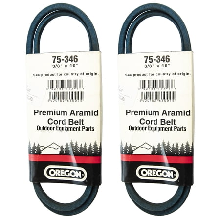 Oregon 75-346 46" Premium Wrapped Belt 3/8" Aramid Cord Lawn-Boy 2-PACK