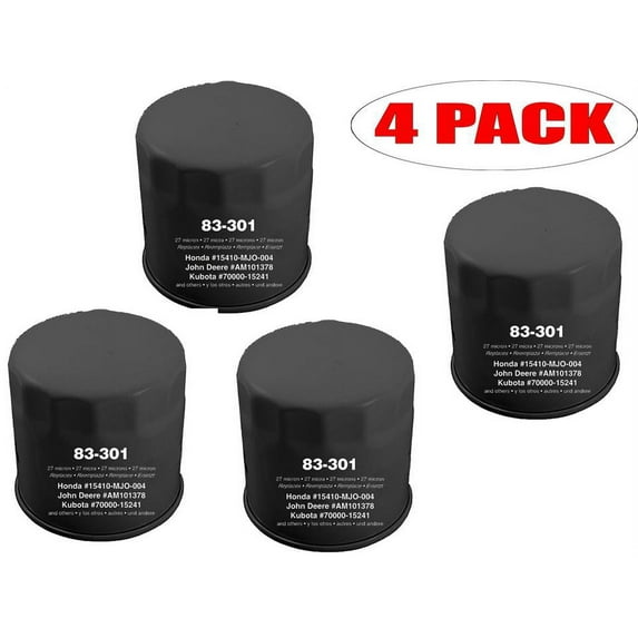 Oregon 83-301 (4 Pack) Oil Filter Replace Honda: 15400-679-023 15400-POH-305