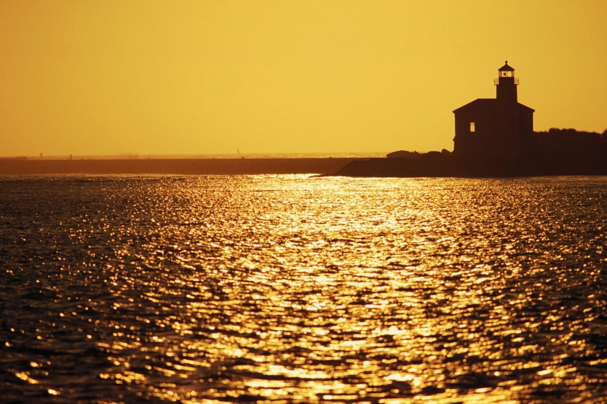 Oregon Bandon Bullards Beach State Park Coquille Lighthouse At Sunset Canvas Art - Greg Vaughn Design Pics (34 x 22)
