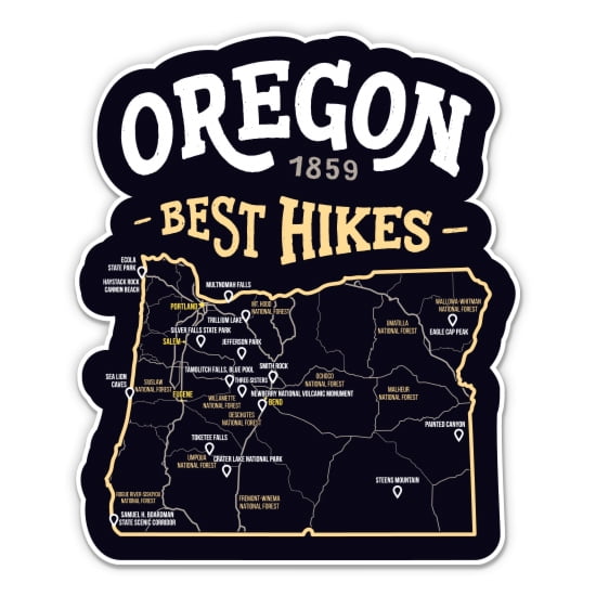 Ore Decal Oregon Best Hikes - 12