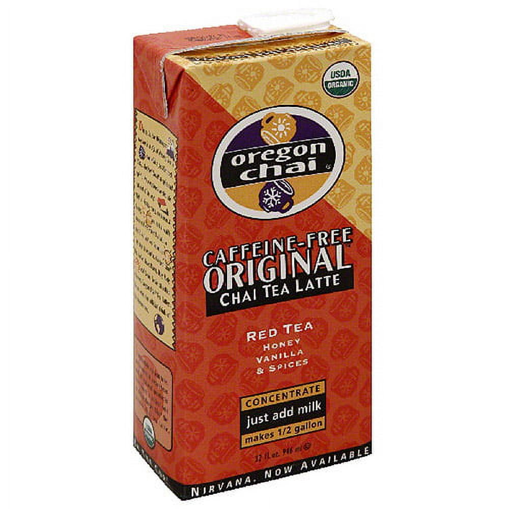 Oregon Chai Caffeine Free Chai Tea Latte Concentrate, 32FO (Pack of 6