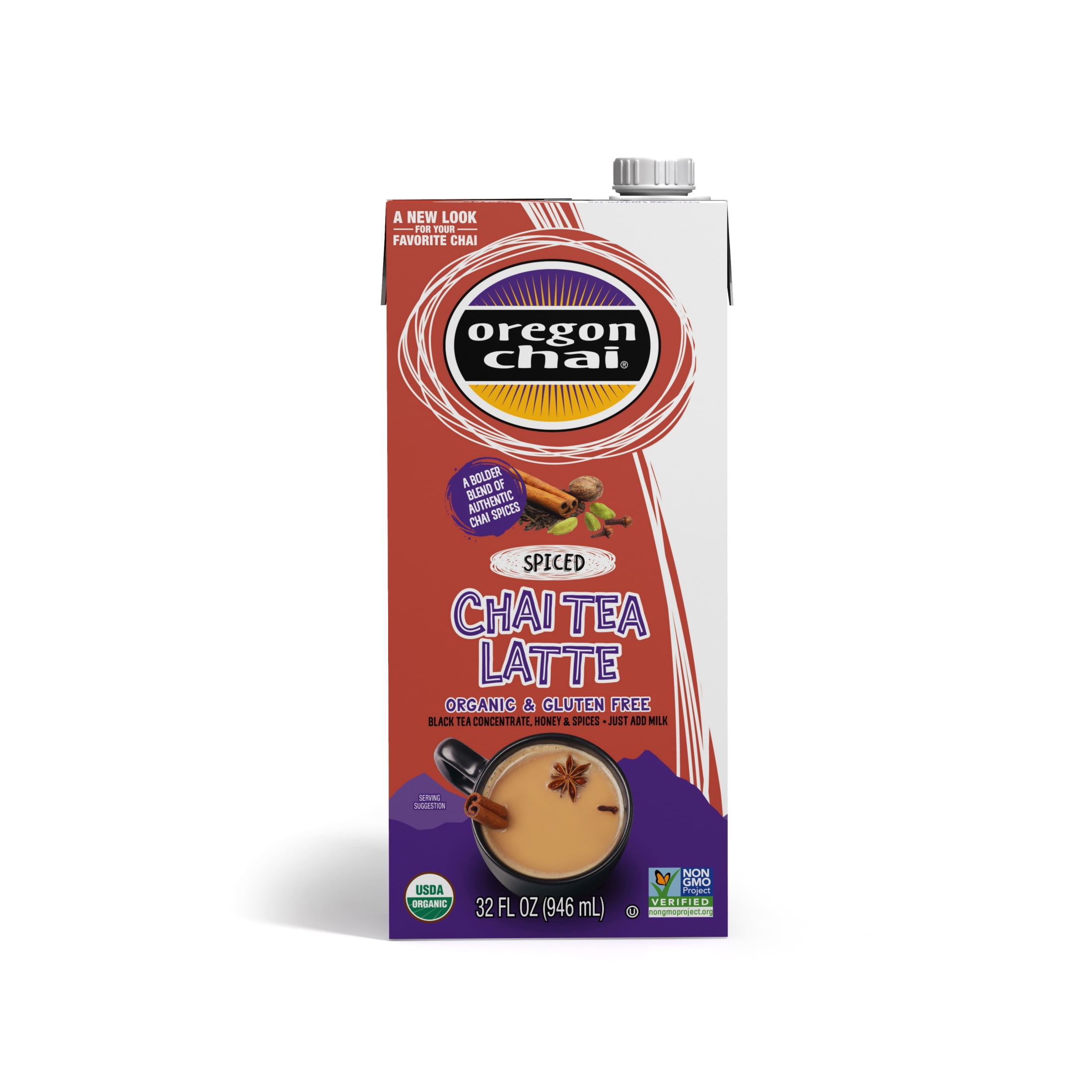 Oregon Chai Organic Spiced Chai Concentrate, 32 Fluid Ounces