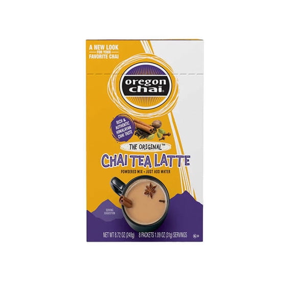 Oregon Chai The Original Dry Chai Latte Single Serve cs 6/8 ct 1z