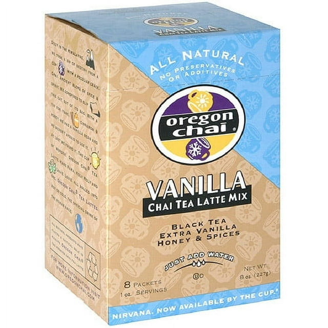 Oregon Chai Vanilla Chai Tea, 8ct  (Pack of 6)