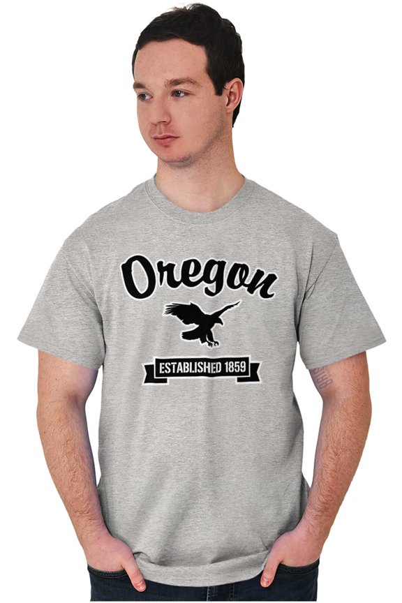 Oregon Cute Bald Eagle Souvenir Men's Graphic T Shirt Tees Brisco Brands X