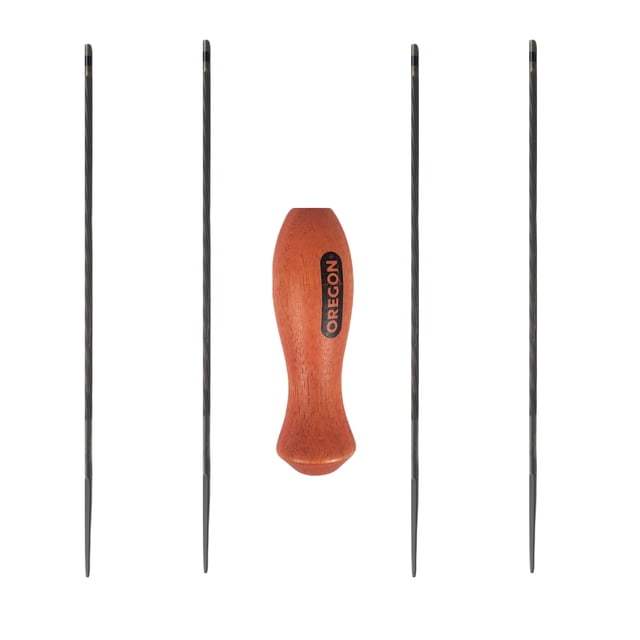 2 Pack 7/32 Round Chainsaw Files + Free File Handle – Sharpening Kit