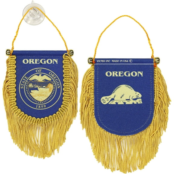 Oregon - Double Sided Window Hanging Flag (Shield)