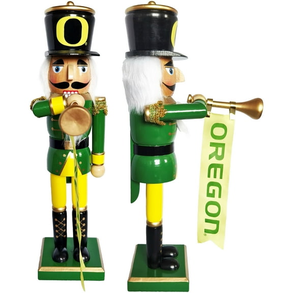 Oregon Ducks 14" Bugler Nutcracker