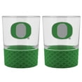 thumbnail image 1 of Oregon Ducks 2-Pack 14oz. Rocks Glass Set with Silcone Grip, 1 of 1