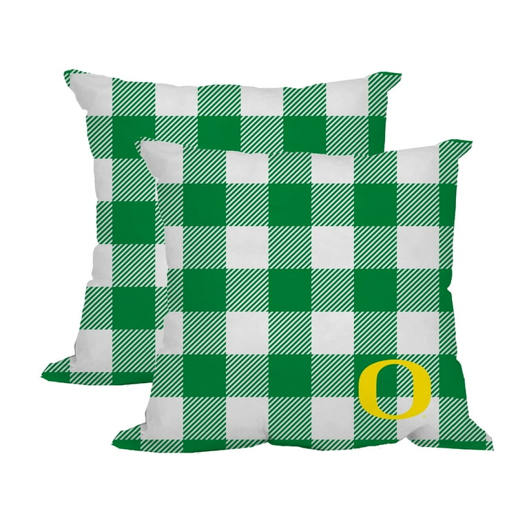 Oregon Ducks 2 Pack Buffalo Check Plaid Outdoor Pillow Set Walmart
