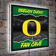thumbnail image 1 of Oregon Ducks 23" LED Fan Cave Square-Shaped Lighted Wall Sign, 1 of 3