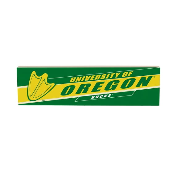 Oregon Ducks 5" x 18" Shadow Logo Wood Mantle Sign