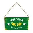 thumbnail image 1 of Oregon Ducks 6" x 11" Welcome Home Wood Wall Sign with Rope Hanger, 1 of 4