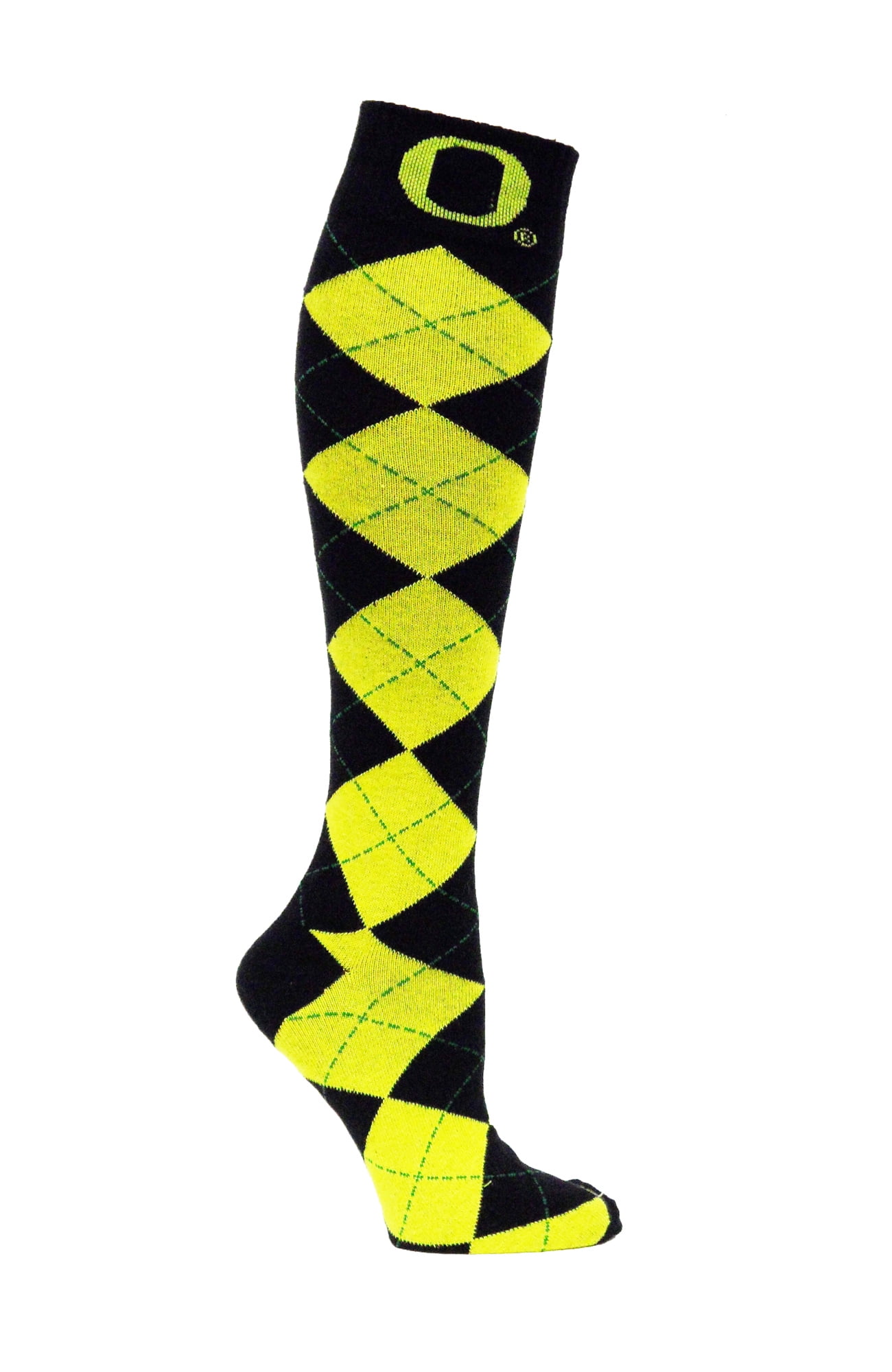 Oregon Ducks Argyle Dress Black/Yellow Sock - Donegal Bay - Unisex - One Size