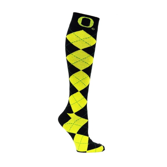 Oregon Ducks Argyle Dress Black/Yellow Sock - Donegal Bay - Unisex - One Size