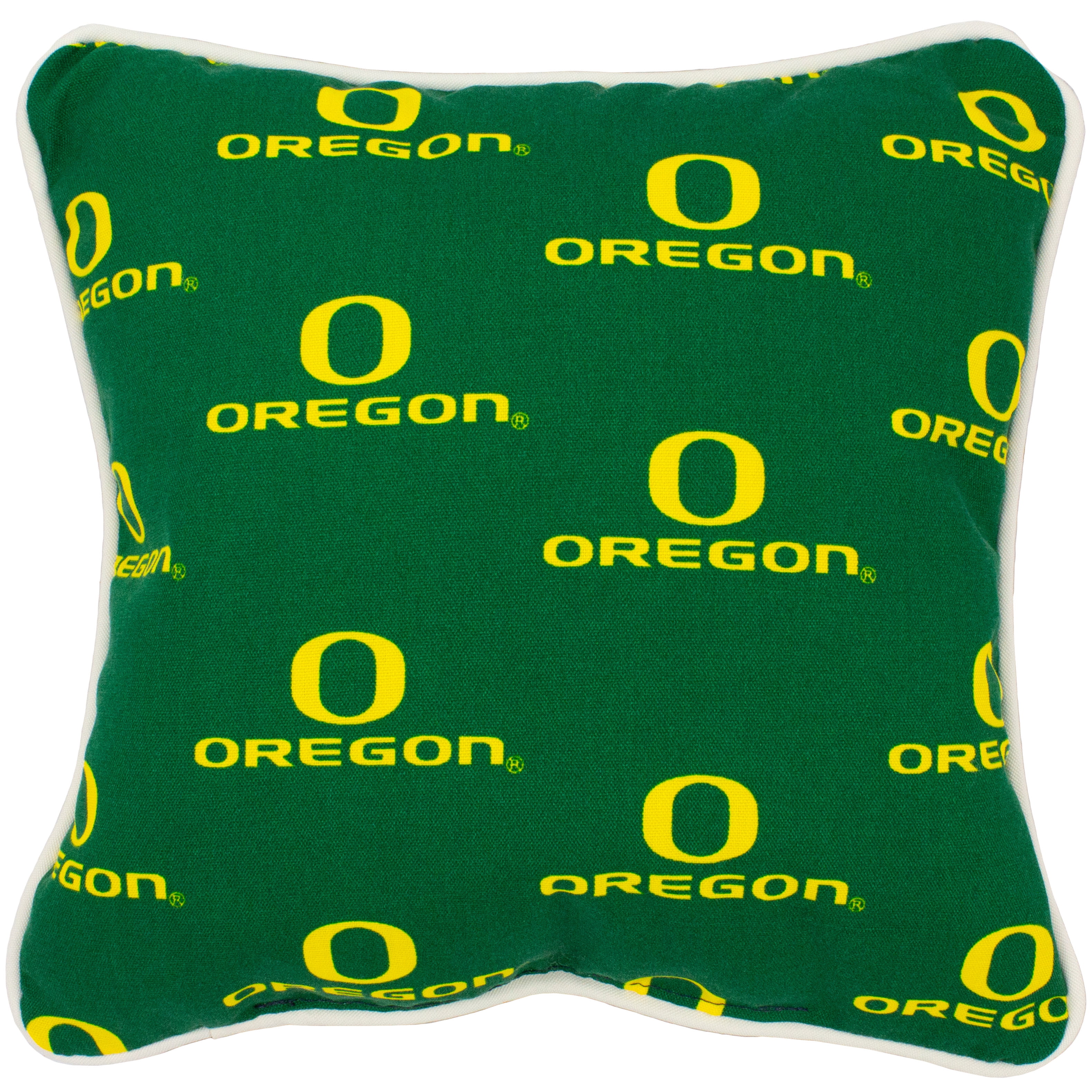 Oregon Ducks College Covers Indoor or Outdoor Decorative Pillow 16 in x 16 in