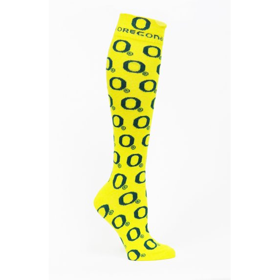 Oregon Ducks Dress Yellow/Green Sock - Donegal Bay - Unisex - One Size - Mid-Calf