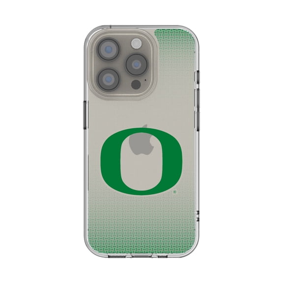 Oregon Ducks Linen Logo iPhone Clear Case