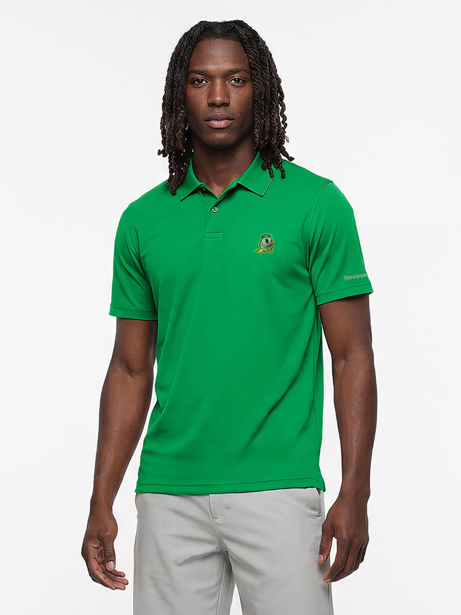 Oregon Ducks Reebok Mens Short Sleeve Polo Shirt