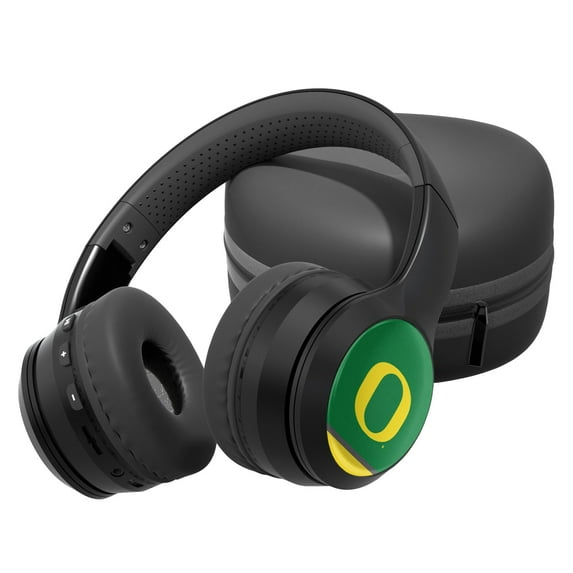 Oregon Ducks Stripe Design Wireless Bluetooth Headphones With Case
