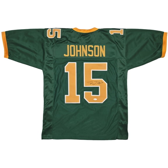 Oregon Ducks Tez Johnson Autographed Green Jersey JSA Witness Stock #256795