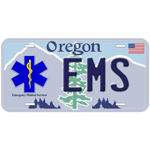 Oregon EMS Novelty Car Auto License Plate