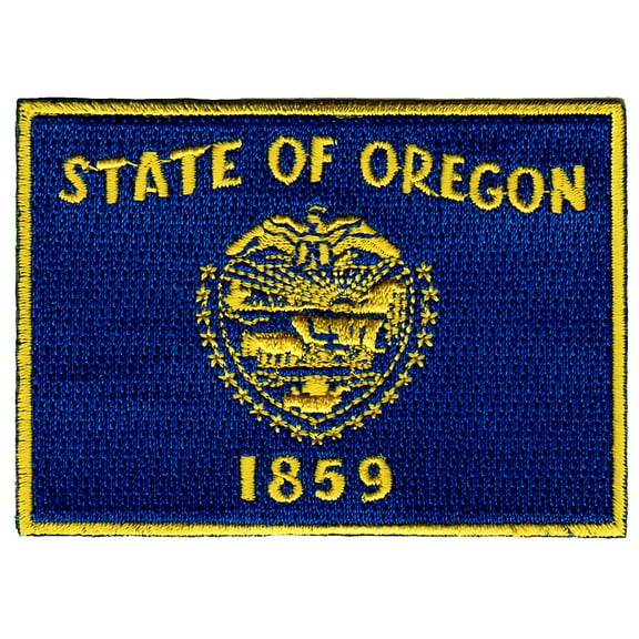 Oregon Embroidered Iron-On Flag Patch