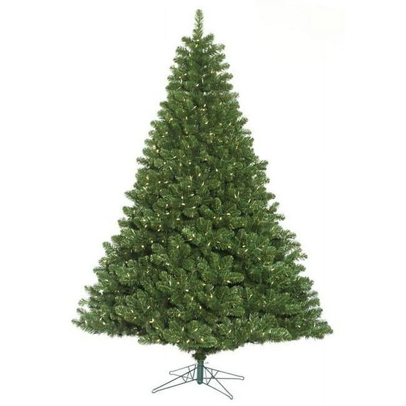 Oregon Fir Wide Angle Christmas Tree with Warm White LED Lights, 4.5 ft. x 39 in.