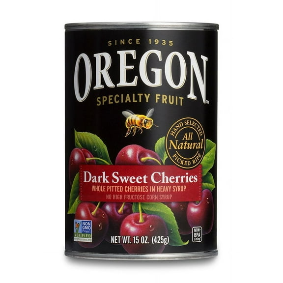 Oregon Fruit Pitted Dark Sweet Cherries in Heavy Syrup, 15-Ounce Cans (Pack of 8)