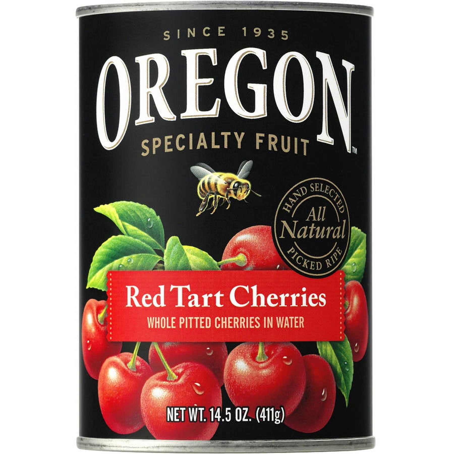 Oregon Fruit Pitted Red Tart Cherries in Water Natural 14.5 oz Can