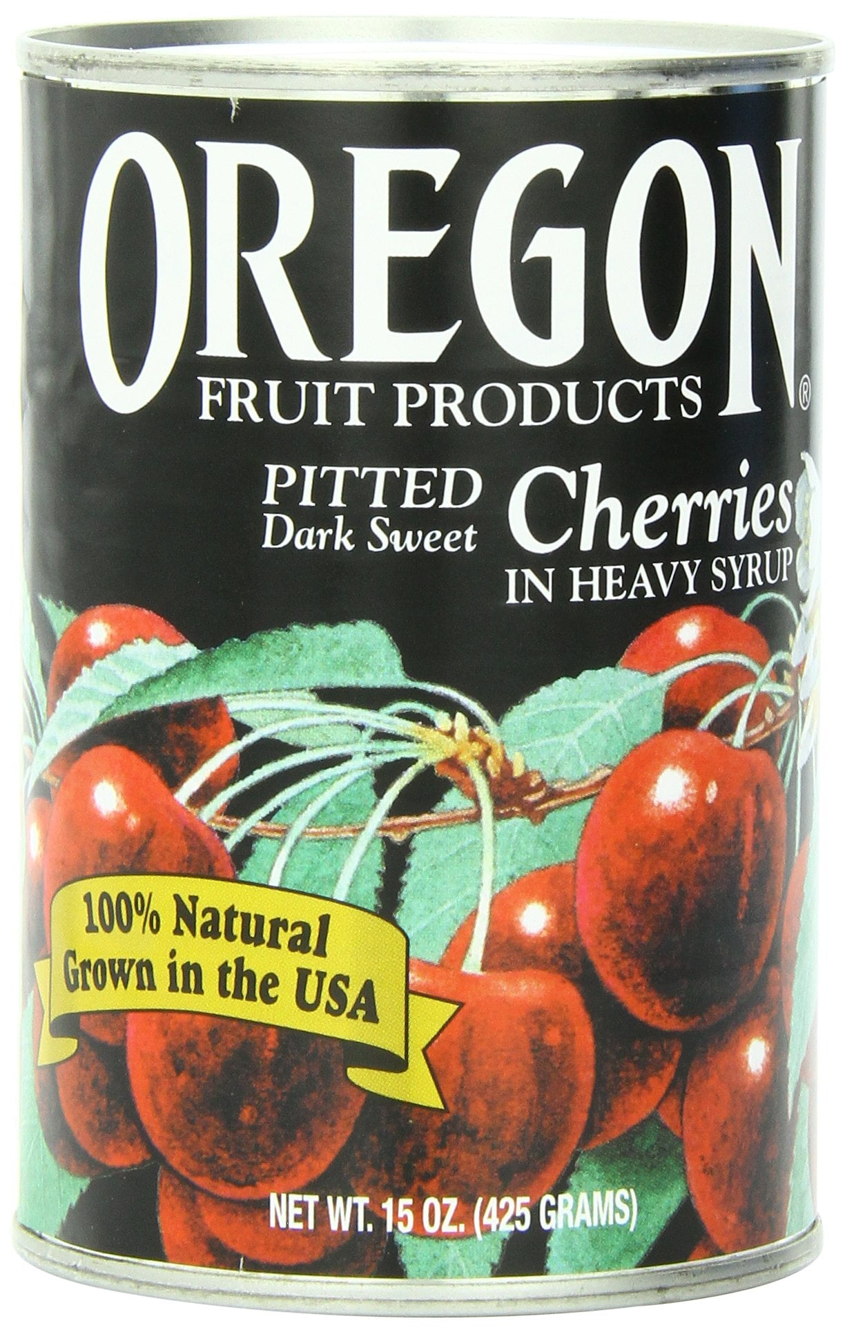 Oregon Fruit Products Dark Sweet Cherries in Heavy Syrup, 15 Ounce