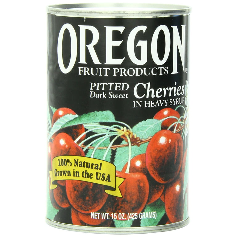 Oregon Fruit Products Dark Sweet Cherries in Heavy Syrup, 15 Ounce