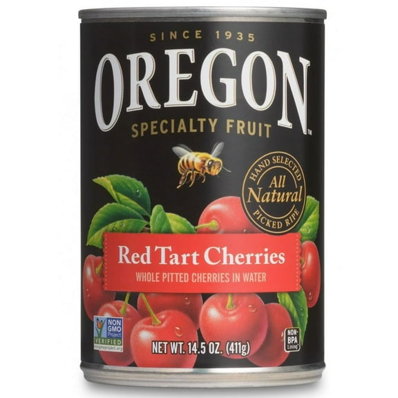 Oregon Fruit Red Tart Cherries in Water, 14.5 oz Can