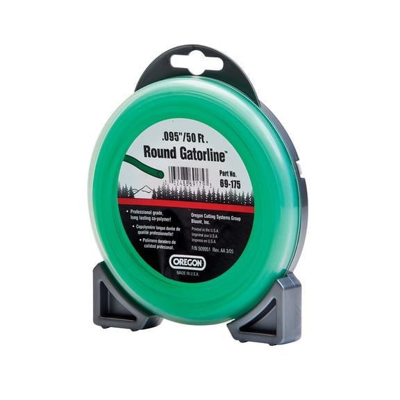 Oregon 69-175 Gatorline 50' Donut 0.095" Gauge Commercial Grade Round String Trimmer Line