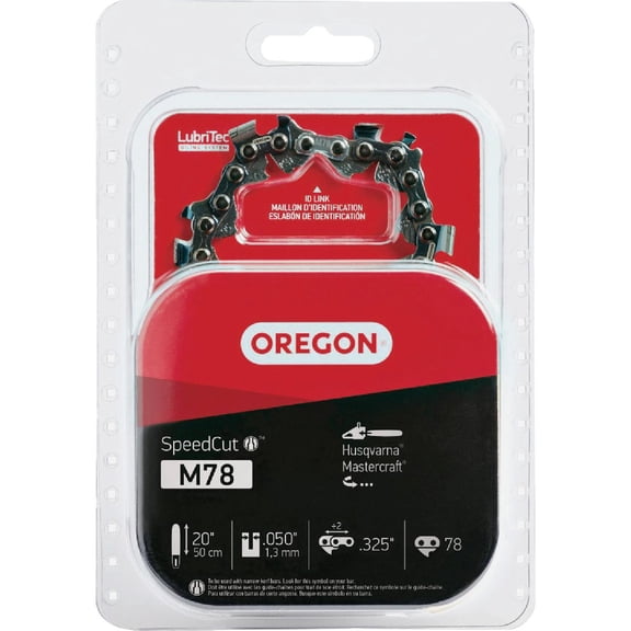 Oregon SpeedCut Chainsaw Chain M78 - Fits Husqvarna, Mastercraft - 20 In, .325 Pitch, .050 Gauge — Heavy-Duty Construction, Professional Use