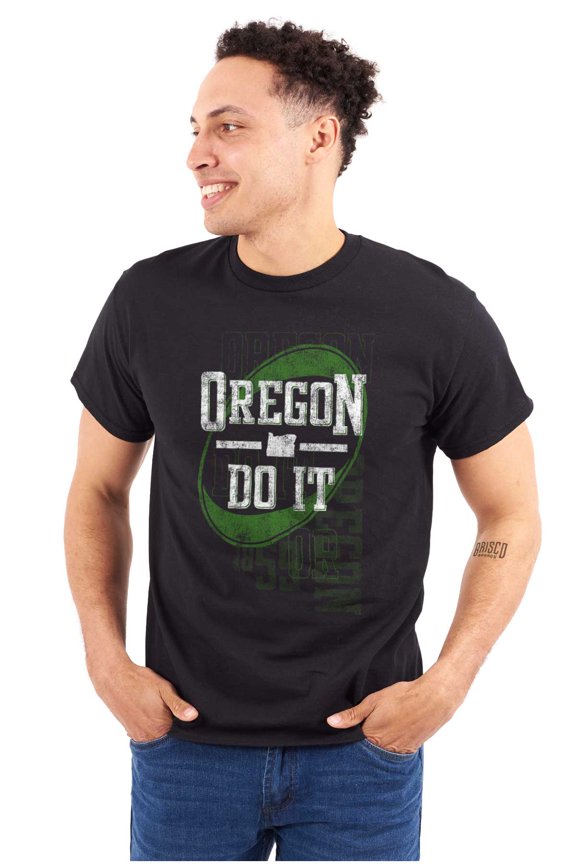 Oregon Map State Shape Do It OR Pride Plus Size Crewneck Graphic Tee Shirt Brisco Brands 2X
