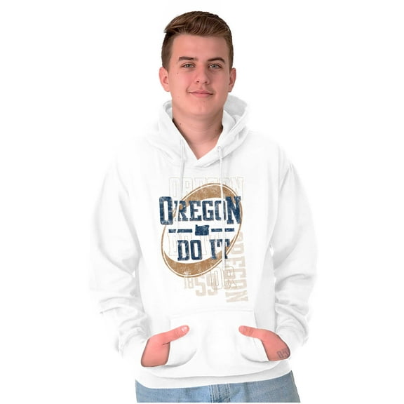 Oregon Map State Shape Do It OR Pride Unisex Plus Fleece Graphic Hoodie Brisco Brands 2X