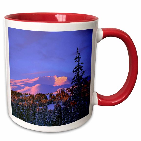 3drose, Oregon, Mt Bachelor, Cascades Range - Us38 Rer0245 - Ric Ergenbright, 11oz Two-tone Red Mug