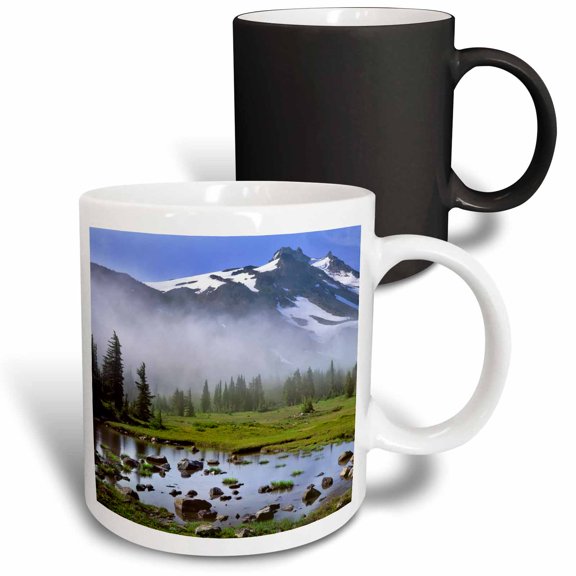 3drose, Oregon, Mt Jefferson Wilderness. Mt Jefferson in Early Morning Light., 11oz Magic Transforming Mug