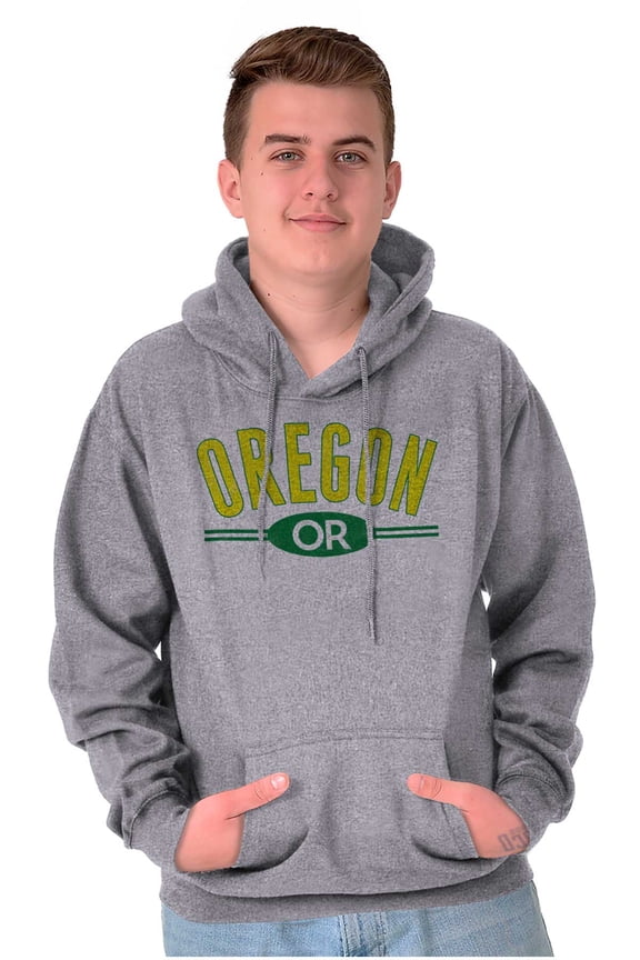 Oregon OR Distressed Student Hoodie Sweatshirt Women Men Brisco Brands M