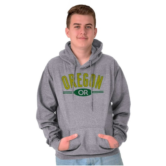 Oregon OR Distressed Student Hoodie Sweatshirt Women Men Brisco Brands S